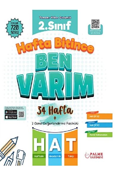 Palme Yayınevi 2.SINIF HAFTA BİTİNCE BEN VARIM (34 HAFTA) *YENİ MAARİF MODELİ*