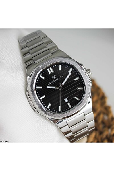 Store Patek Model Silver with Black Box Guaranteed Steel Men's Watch