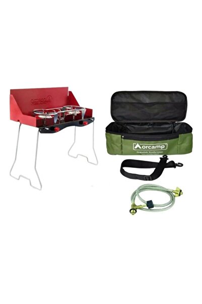 Orcamp Katlanabilir Ayaklı İkili Yer Tipi Kamp Ocak - Çantalı (K-629)