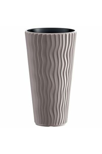 Mercaton Decorative flower pot, round, tall, brown, 11/37L, 34.9x62 cm, Sandy Slim,