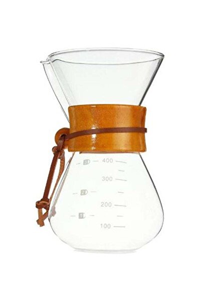 rank Sable Chemex Coffee Maker with Drip Filter and Brewing Feature Transparent 400ml