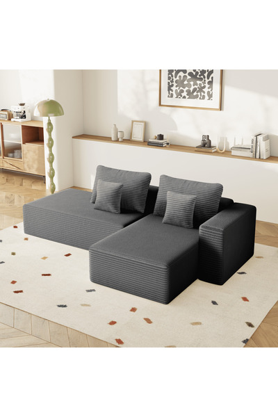 NZONE STORE كنبة استرخاء مريحة بلمسة ديكور راقية حرف L يسار