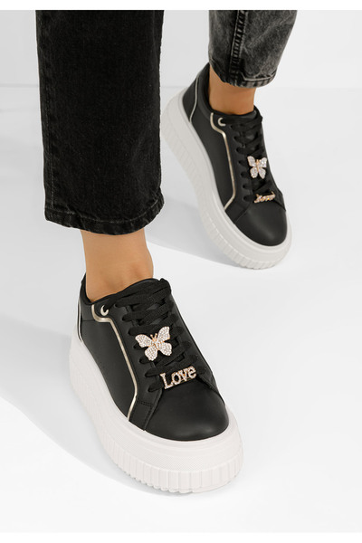 B T Shoes Sneakers με πλατφόρμα Laureena μαύρα