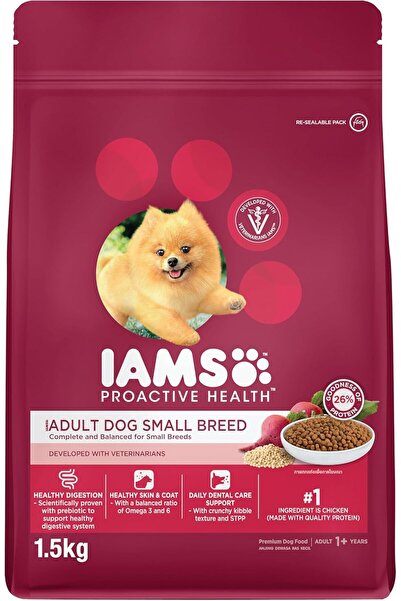 Iams Dog Food Proactive Health Adult Small Breed Dry Dog Food, 1.5Kg, Complet...