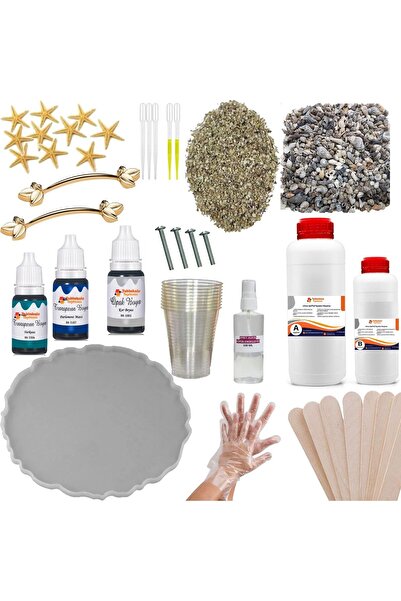 TT Tahtakale Toptancıları Epoksi Tepsi Yapım Seti 49 Parça Deniz Efekti ve Ok...