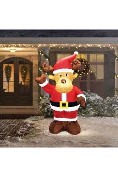 Mercaton Inflatable Reindeer 135 cm IP44 3 White LEDs 100 240V