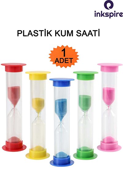 inkspire Renkli Kum Saati 1 Adet Küçük 3 Dakika Kum Saati Mini Kum Zamanlayıc...