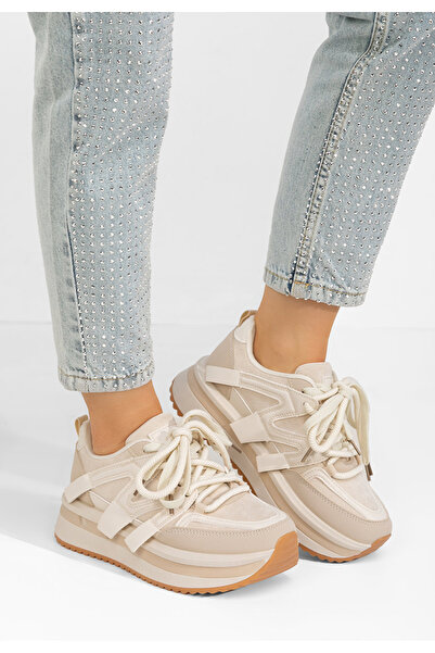 B T Shoes Sneakers με πλατφόρμα Pannyssa μπεζ