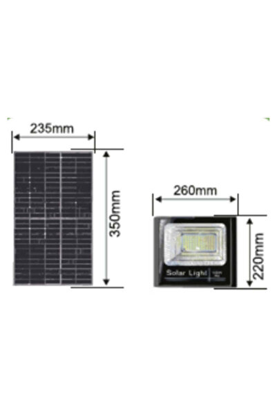 VTM Proiector Solar Monocristalin 100W cu Telecomandă - 6500K