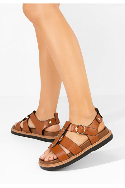 B T Shoes Sandale dama fara toc Lindsaya camel