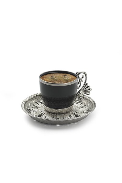 BUSEM Non-Tarnish Metal and Porcelain Coffee Presentation Set