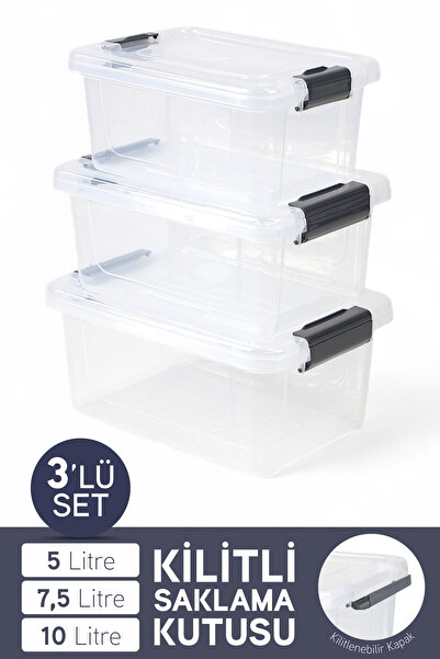 İronika 3-комплектний контейнер для зберігання, горизонтальний прямокутний, з...