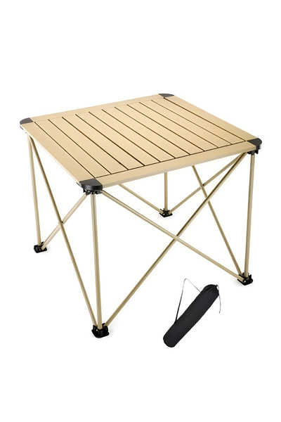 Cady One Portable Outdoor Picnic Table with Aluminum Alloy Top, Foldable with Storage Bag 69.5*56.5cm
