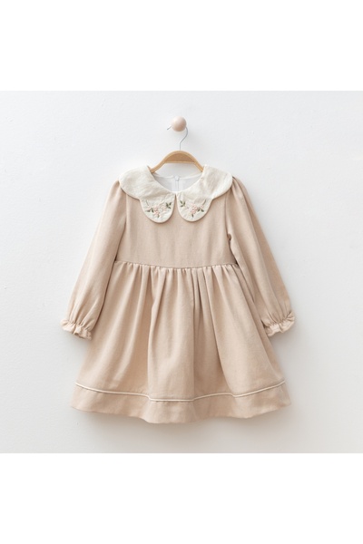 My Lusa baby wear Baby Girl Dress with Collar Embroidery Detail