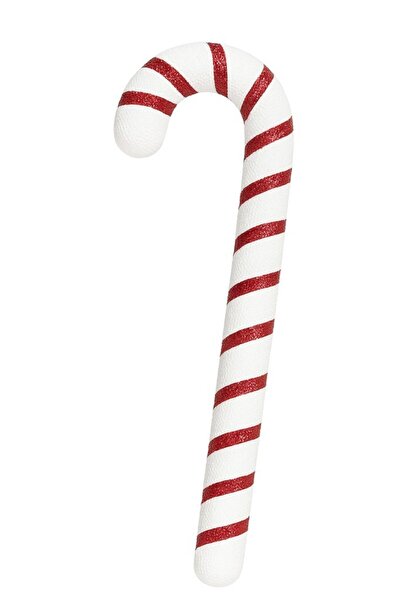 BeySüS Yılbaşı Ağaç Süsü Baston Şeker Çubuğu 30 cm Kırmızı Beyaz