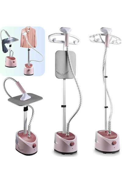 Eworld Professional Standing Garment Steamer, Integrated Ironing Board, Adjus...