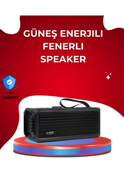 UCUZTEKNO J-IPOX P520 Solar Enerjili Bluetooth Hoparlör FM Radyolu 8W Ses