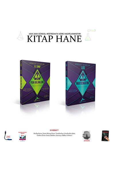 paraf yayınları 2025-2026 8. Sınıf Konsept Kitaplar Mor Matematik Ve Fen Bili...