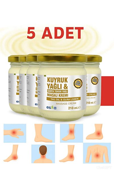 ESİLA KUYRUK YAĞLI BAMYA TOHUMLU KREM 210 ML *5 ADET