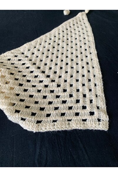 Honeybeeatelier Honeybee Ateli̇er Vintage Motif Knitted Bandana