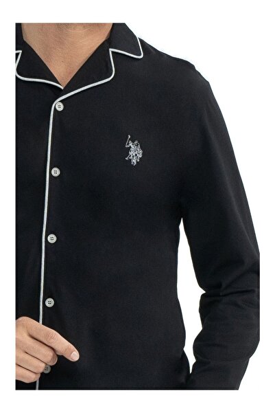 U.S. Polo Assn. Cotton Modal Front Buttoned Long Sleeve Men's Pajama Set