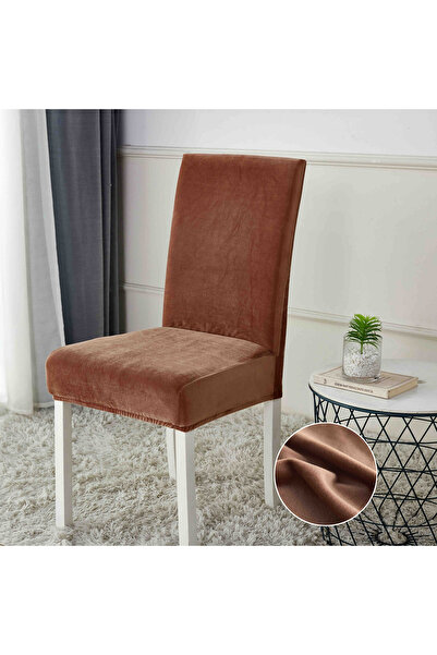 JOJO HOME Set 6 Huse Scaune UNI Catifea, Maro