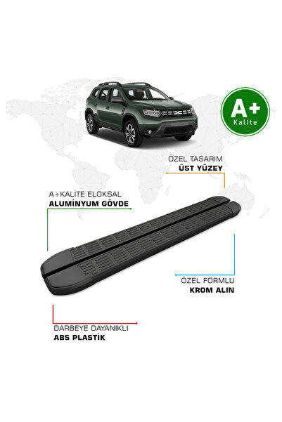 FA OTOMOTİV Dacia Duster Yan Basamak 2018 – 2023 Model S-Line Siyah