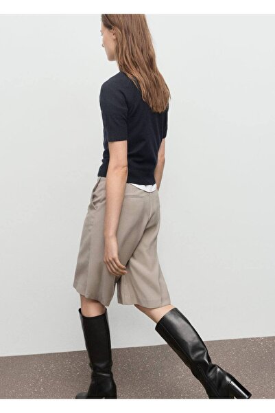 MANGO Woman Kısa kollu yün karışımlı kazak