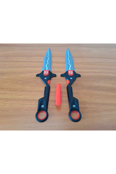 GRAT3D MINI Valorant VCT Lock//In Misericordia Bıçak 2adet 18 cm | Dekoratif ...
