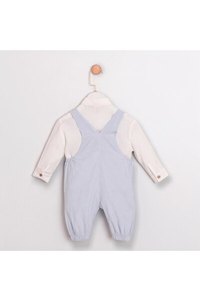 ministok Tomy Baby Boy Salopet-Overalls Set with Bow Tie and Shirt