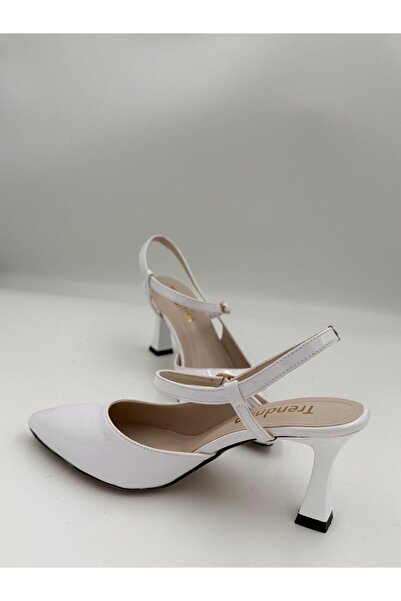 adelix Women's Heeled Strappy Stiletto Shoes White