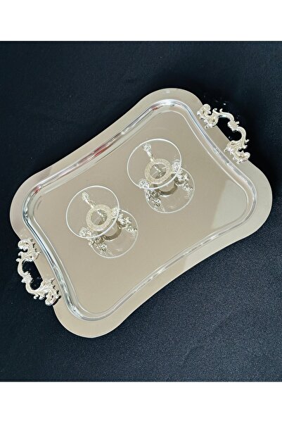 Melinda Söz Engagement Tray Set - Silver Color (21X26Cm)
