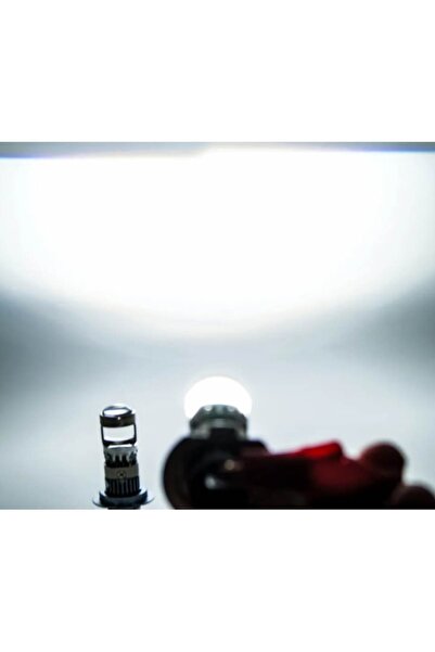 BZRSH Set of 2 LED Car Bulbs with Projector H4, Dual-Beam, 280W, 12V, 6500K, Canbus, +300% (BZRSH)