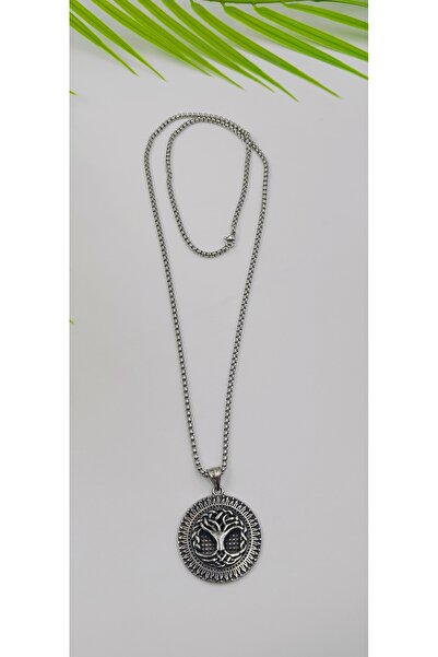 Yaseminli Butik Tree of Life Steel Men's Necklace