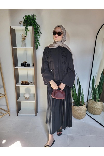 HENZA FİYONK DETAYLI TAŞLI GÖMLEK