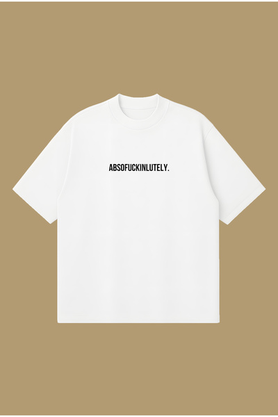 PURE POWER Μπλουζάκι Absofuckinlutely Boxy Fit oversized Unisex – με τύπωμα T...