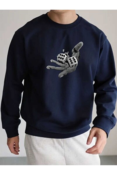 tkn your style Φούτερ Unisex Oversize με σχέδιο με γραφική εκτύπωση με ζάρια ...