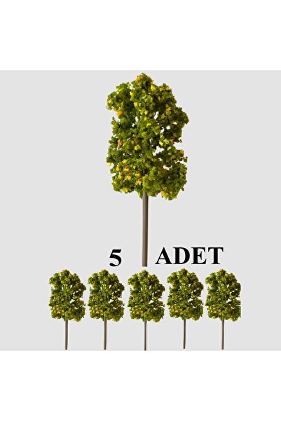 maketsunum 9 CM 5 ADET YASSI FORMLU IHLAMUR MAKET AĞACI