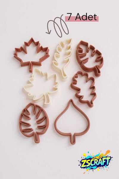 zscraft 7'li Tropik / Sonbahar Yaprak Kurabiye Ve Şeker Hamuru Kalıbı