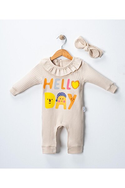 mandalinsbaby Firfirli Bandanali Baby Girl Jumpsuit