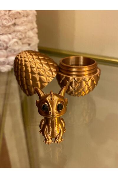 smilechild Ejderha Yumurtası ve Yavru Ejderha Saklama Kutusu 7 cm Çevirerek A...