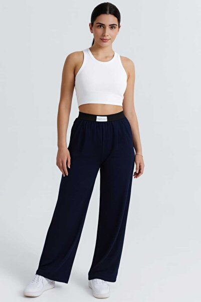 gigigiyim Elastic Waist Palazzo Women's Pants