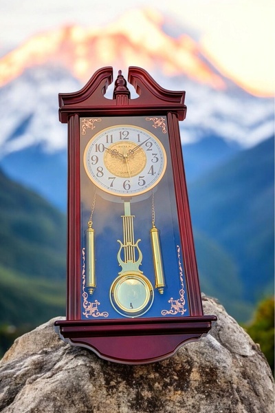 OEM Rustic wall clock with pendulum 66 cm