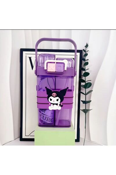 EMKSHOP Double Compartment Water Bottle Double Drinking School Children's Water Bottle Bpa Free