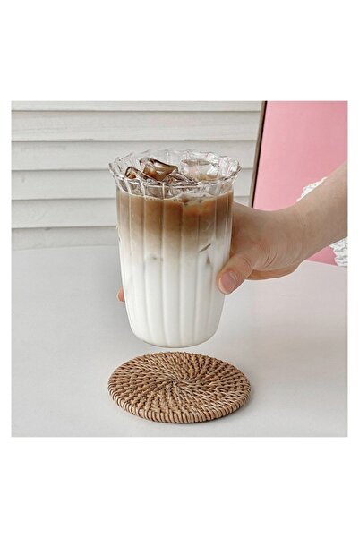 KESNUP Iced coffee glass, 420 ml, Transparent