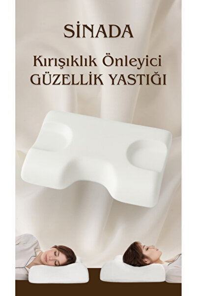 Sinada Lüx Güzellik Yastığı, Yaşlanma Karşıtı, Kırışıklık Önleyici, Doğal Visco, Ortopedik, Destekleyici