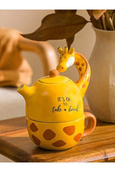 LC Waikiki Lcw Home Mixed Giraffe Printed Ceramic Tea Pot 295 ml