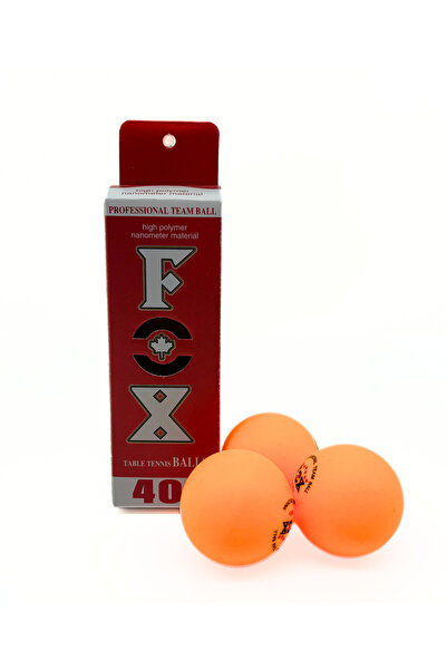 Generic FOX Professional Table Tennis Balls, 7-Star 40+, High Polymer Material, Orange, 3-Pack