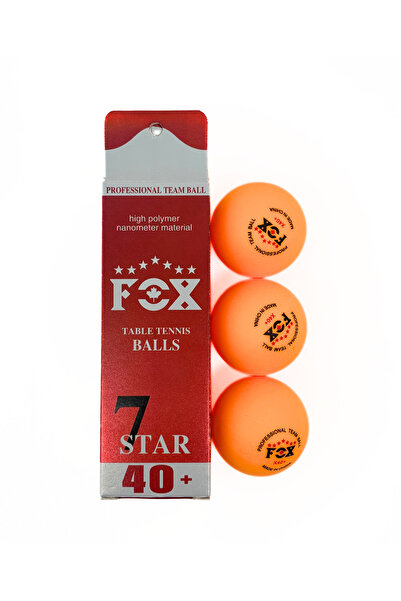 Generic FOX Professional Table Tennis Balls, 7-Star 40+, High Polymer Material, Orange, 3-Pack