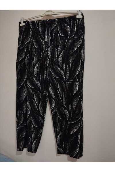 anne moda ankara Winter, Plus Size, 6-7-8 XL Suede Fabric, 2 Pockets, Draped, High Waist Pants